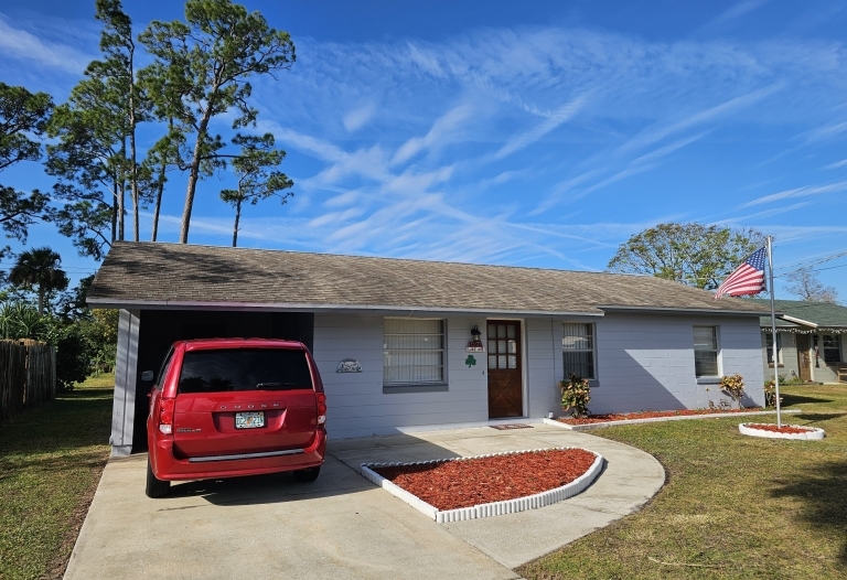 CONCRETE BLOCK CONSTRUCTION WITH NEW ROOF 2BR/1BA